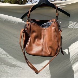 Brown Faux Leather Purse